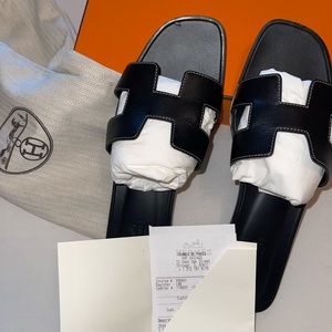 Hermes Oran sandals Black size 41